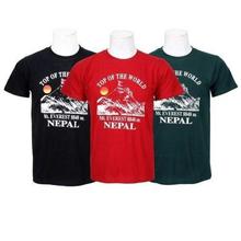 Pack Of 3 Half Sleeve Printed 100% Cotton T-Shirt For Men-Green/White/Red