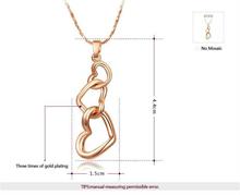 ROXI Three Hearts Be Linked Together Necklace- Rose Gold No Ratings