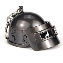 PUBG L3 HELMET Metal Keychain & Keyring for Bikes, Cars, Bags, Home, Cycle- Grey