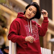 Hills & Clouds Graphic Series Ghanta Hoodie (Maroon) (Unisex)