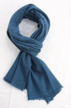 WOMEN'S 100% CASHMERE ZIGZAG SCARF - Teal