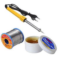 Soldering Iron Set (Iron, Wire, Flux) - 60W