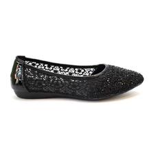 Shoe.A.Holics Afia Black Embeliished Closed Shoes For Women