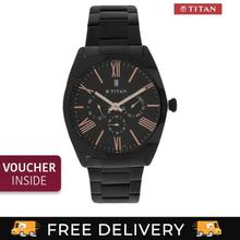 Titan 9476NM01 Black Dial Chronograph Watch For Men- Black