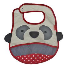 Red/Beige Panda Printed Bib For Babies