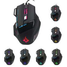 FashionieStore mouse 7 Buttons 5500 DPI Wired Gaming Mouse LED Optical Game Mice  For PC Laptop