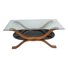 Brown Wooden/Glass Tea Table