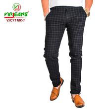 Virjeans Stretchable Cotton Check Black Chinos Pant for Men (VJC 715) 1