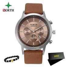 2018 Mens Watches NORTH Brand Luxury Casual Military Quartz Sports