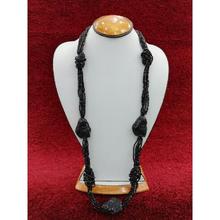 Black Knotted Long Necklace