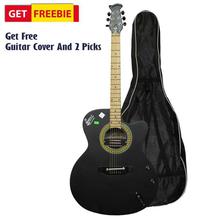 Matte Black Indian Guitar With Free Cover And 2 Picks