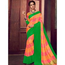 Stylee Lifestyle Orange Banarasi Silk Woven Saree (1839)