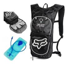 Black  Racing Design Hydration Backpack With 2L Bladder Bag