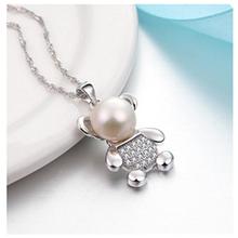 Silver S925 Pearl Teddy Pendant For Women-12P