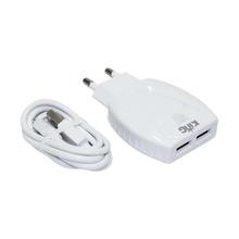 King C4 2 USB Port Multiple Protection Travel Charger - White