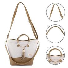 Shining Star Women's Multi-Coloured (Beige+Beige) Handbag