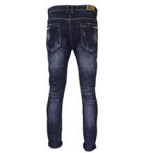 Dark Blue Slim Fit Washed Jeans For Men