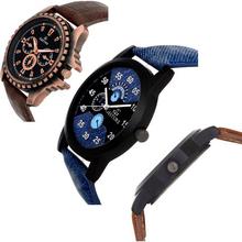 SALE-Beautiful Combo of 3 Stylish Creative Watch  - For Men