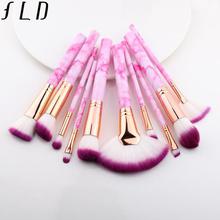 FLD 10 Pcs Professional Makeup Brush Set Full Function