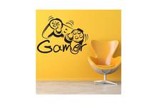 Gamer With Controller Decal Sticker Wall Design Gamer Wall Sticker