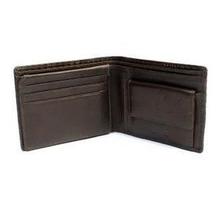 Dark Brown Dotted Wallet For Men