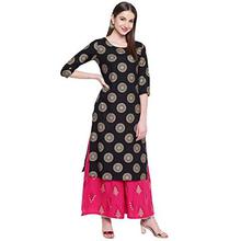 Khushal K Women's Rayon Printed Kurta With Palazzo Set