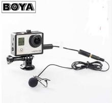 BOYA BY-LM20 Lavalier Clip-on Omnidirectional Condenser Lavalier Microphone for GoPro HERO 3 3+ 4