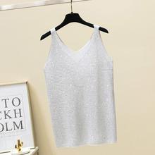 2019 Sexy girls V Neck  Tank tops  Women  Sleeveless Vest