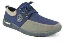 Navy/Grey Lace Up Casual Shoes For Men - AV9