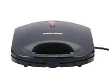 Black and Decker TS1000 600 Watt 2-Slice Sandwich Maker- Black