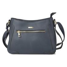 Dark Blue Faux Leather Bag For Women
