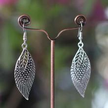 Silver Leaf Designed Earrings For Women