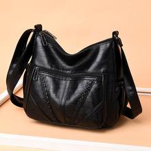 Women's bags_washed leather bags 2019 leather feel soft