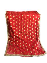 Red Color Festive Wear Saree With Stunning Border Design