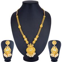 Sukkhi Glimmery Gold Plated Necklace Set for Women