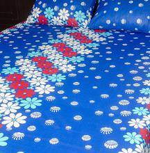Buy 1 King Size Cotton Bedsheet Blue & Get Bath Towel Free