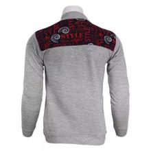 Grey Zippered T-shirt For Men