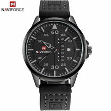 NF9074 Black Dial Leather Analog Watch For Men