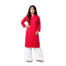 Pink Rayon Kurti and Palazzo Set