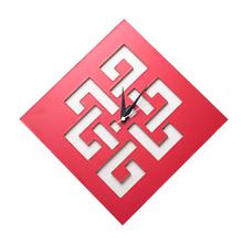 Red Endless Knot Elegant Analog Wall Clock