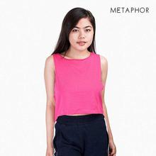 METAPHOR Pink Solid Tank Top For Women - MT28Y