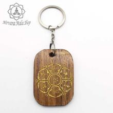 Tingsana Symbol Carved Wood Keychain (Lotus Handicrafts)