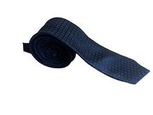 Men Tie – Blue Pattern Design