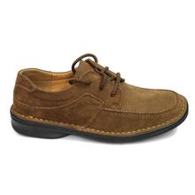 Brown Textured Lase Up Shoes For Men