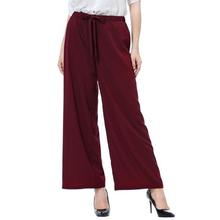 New Fashion Summer Wide Leg Pants Women High Waist Plaid