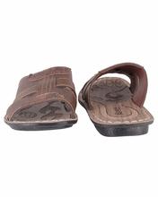 Shikhar Men's Brown Slip On Sandals