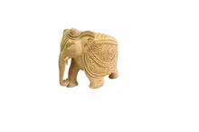 Tortilla Brown Wooden Carved Elephant Decor