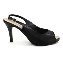 DMK Black Peep Toe Ankle Strap Shoes For Women - 15424