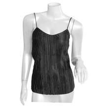 Black Shiny Sleeveless Top For Women