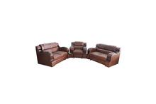 Brown Rexine Sofa Set